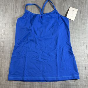 Yogasmoga Women’s Size 10 Blue Tank With Built In Bra NWT